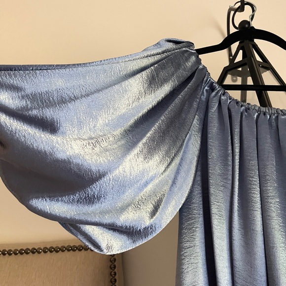 Anthropologie Mare Mare Puff Sleeve Shine Mini Dress - Picture 5 of 6